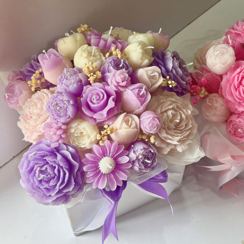 Spring Veil scented candle bouquet