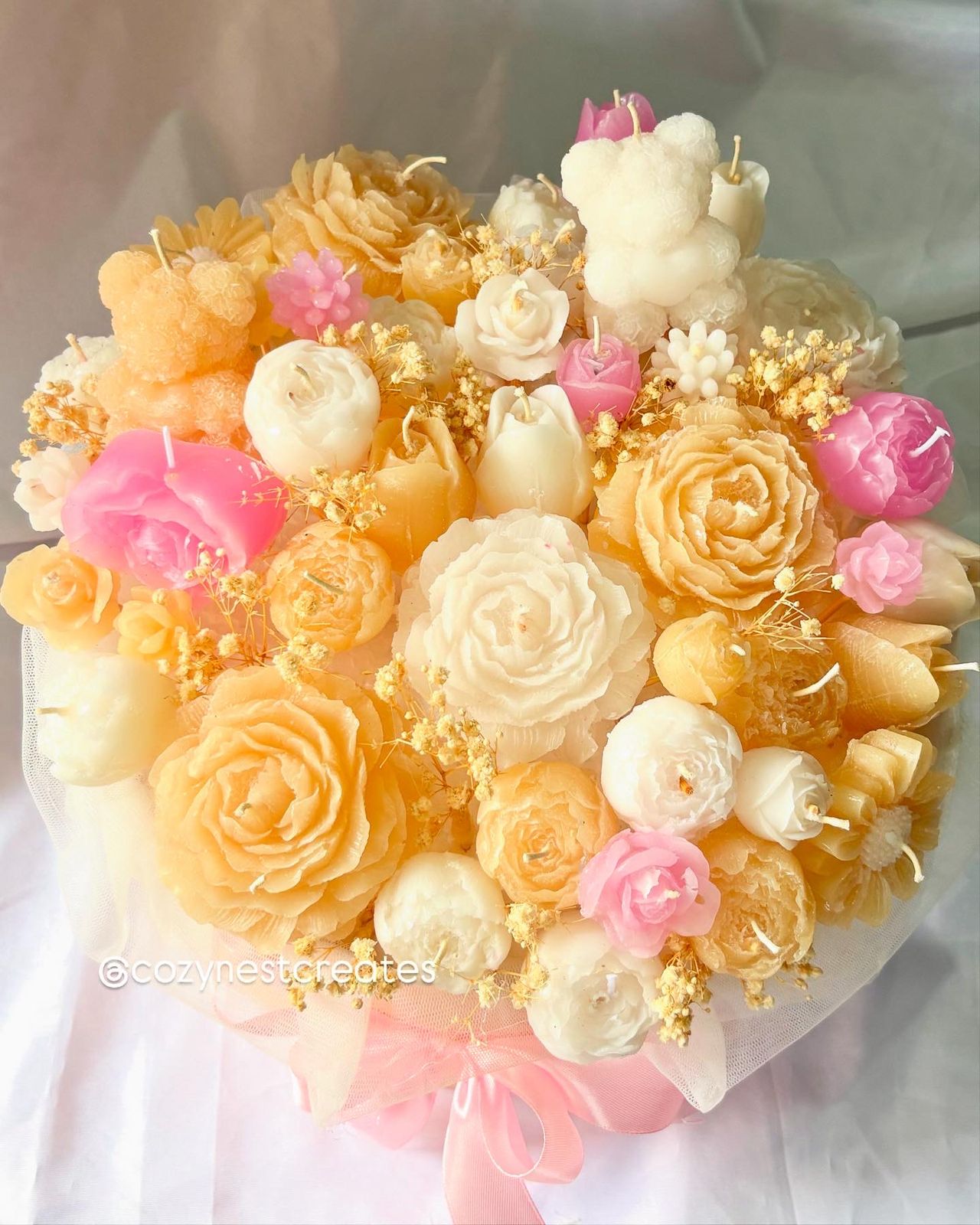 Rose Gold Large Candle Bouquet