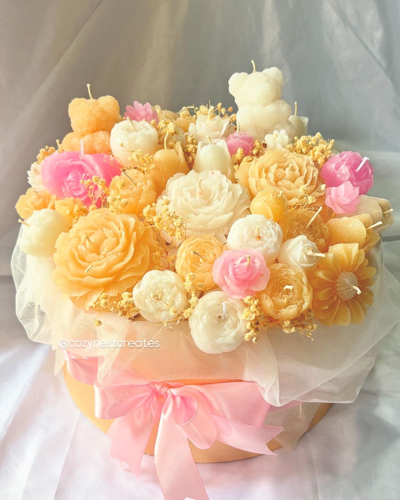 Rose Gold Large Candle Bouquet