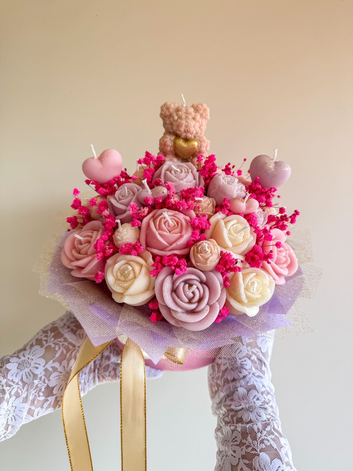 Gardenia Candle Bouquet
